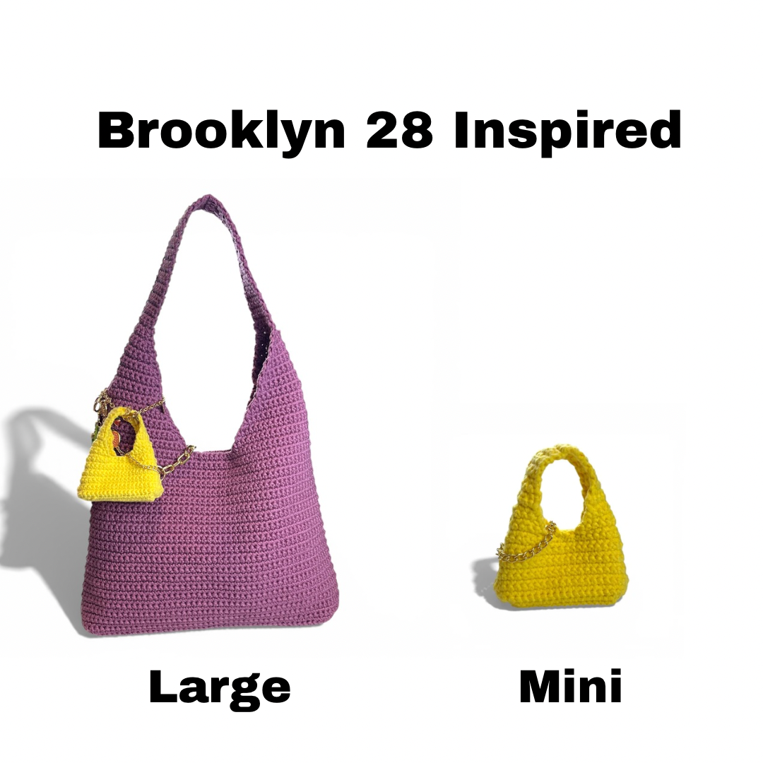 2-in-1 Coach Brooklyn Inspired Crochet Bag Pattern Large Sized Bag + Mini Sized Bag(PDF Download)