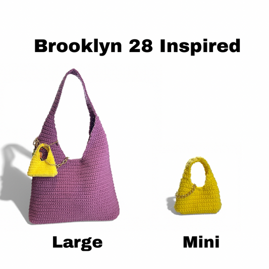 2-in-1 Coach Brooklyn Inspired Crochet Bag Pattern Large Sized Bag + Mini Sized Bag(PDF Download)