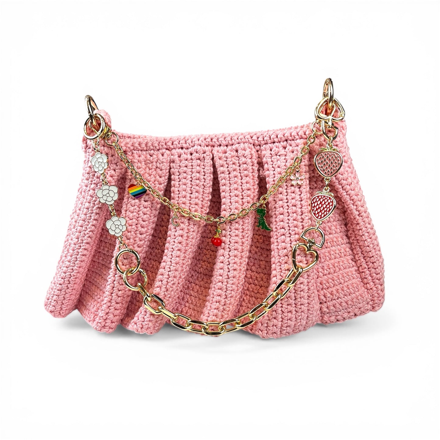 Bundle of 2 - Crochet Skirt Bag and Crochet Fendi Chef Inspired Bag