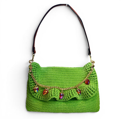 Bundle of 2 - Crochet Skirt Bag and Crochet Fendi Chef Inspired Bag