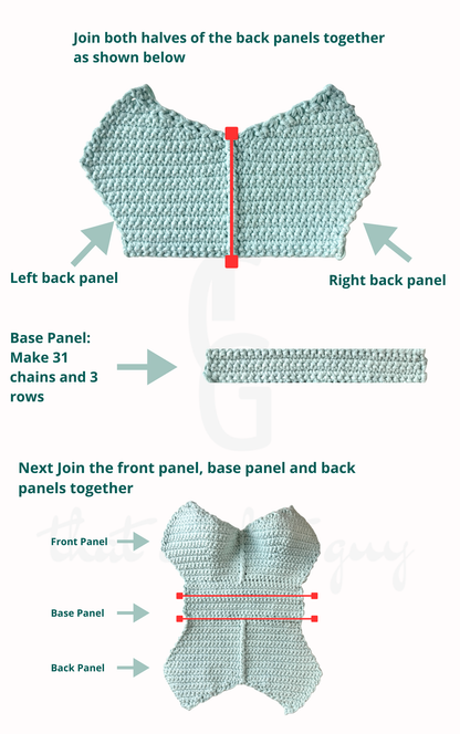 Crochet Bra Bag Pattern (PDF Download)