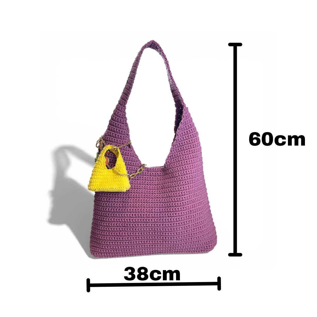 2-in-1 Coach Brooklyn Inspired Crochet Bag Pattern Large Sized Bag + Mini Sized Bag(PDF Download)