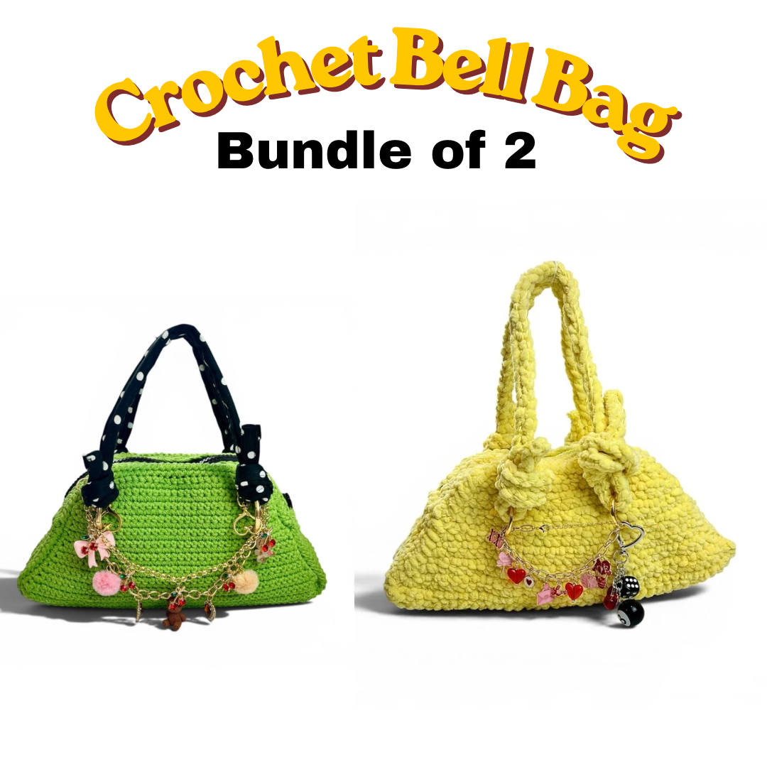 Bundle of 2 - Crochet Bell Bag PDF Pattern