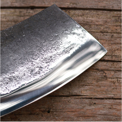 Viking long axe "Ragnvald" with carving handle and leather wrap