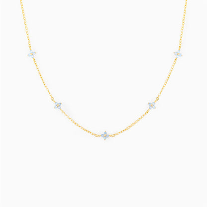Ins Style Fashion Blue Flower Necklace Vacation Beach Travel Spring Summer Jewelry