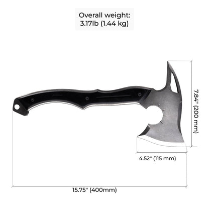 Full tang tomahawk "Requiem" for outdoor tasks