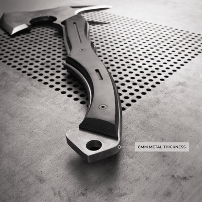 Full tang tomahawk "Requiem" for outdoor tasks