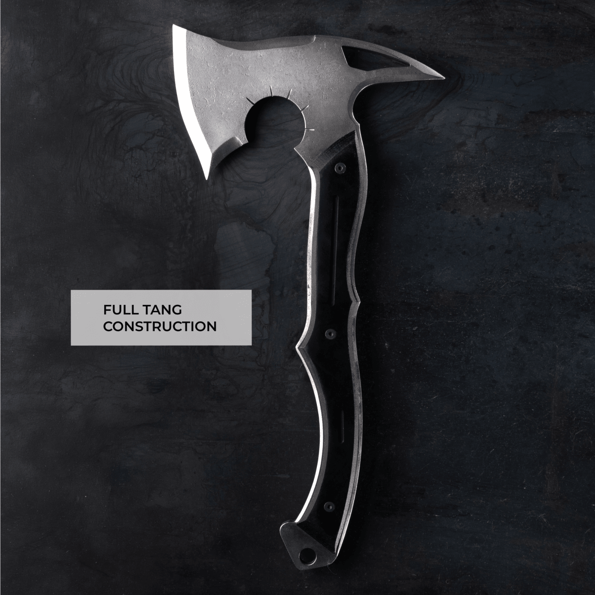 Full tang tomahawk "Requiem" for outdoor tasks