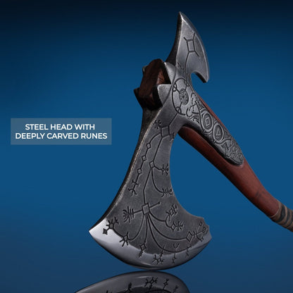 Hand-forged Leviathan axe with leather wrap