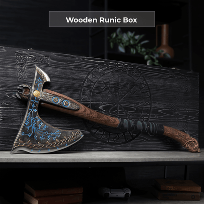 Leviathan Kratos axe with carved handle 34.25"