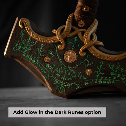 Mjolnir hammer steel version 26.45lb Glow-in-the-Dark Runes