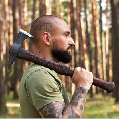 Hand-forged Gurons spike tomahawk